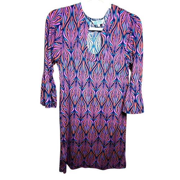 Escapada Living Tie-Waist Dress – Size Small, Vibrant Tropical Print - Picture 2 of 4